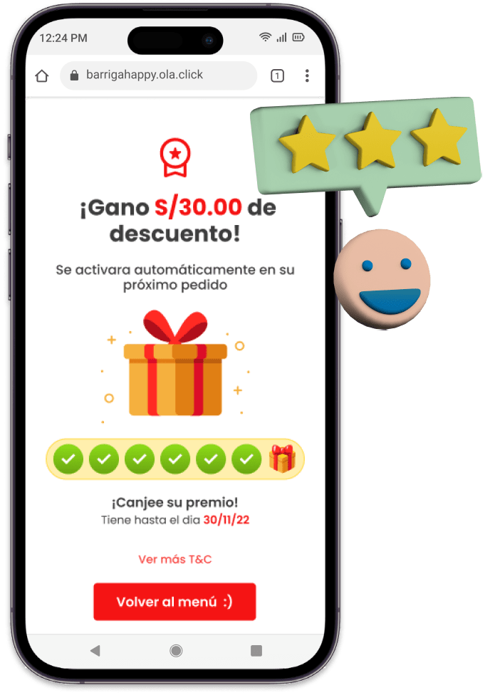 Celular con programa de fidelización y descuento