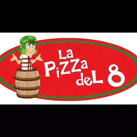 Logotipo de la pizza del 8 colsubsidio