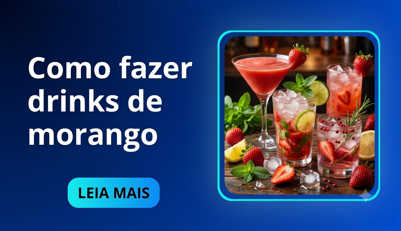 Como fazer drink de morango